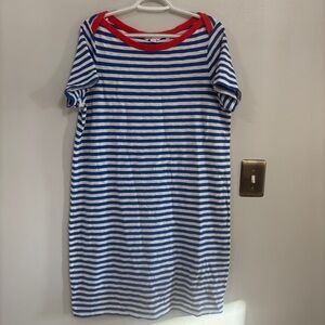 Boden Georgia Jersey T-shirt Cotton Dress blue Stripe Size 12